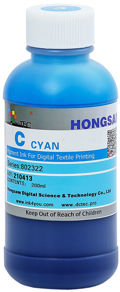 Текстильные чернила Cyan (голубой) 200 мл - серия 802322