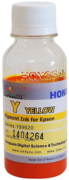 Набор пигментных чернил для Epson WorkForce  WF-7525 из 4 цветов по 100 мл