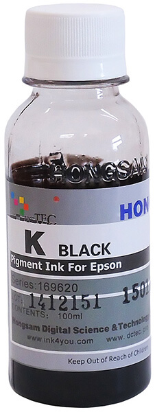 Набор пигментных чернил для Epson WorkForce WF-3010DW из 4 цветов по 100 мл