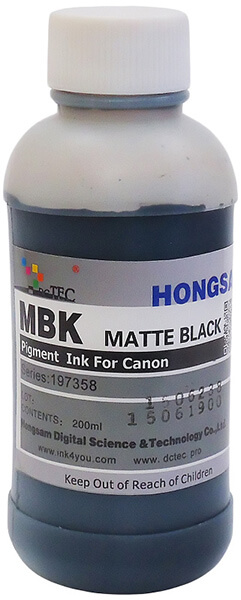 Чернила для Canon TM-205 5 шт х 200 мл с классическим черным пигментом
