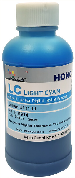 Текстильные чернила Light Cyan (светло-синий) 200 мл - серия 813100