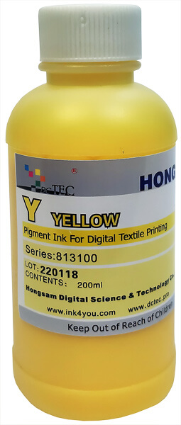 Текстильные чернила Yellow (жёлтый) 200 мл - серия 813100