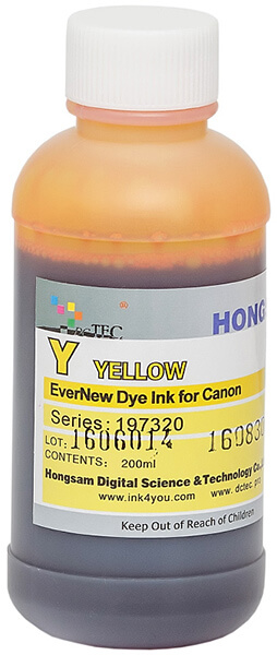 Чернила серии 197320 - Yellow (жёлтый) 200 мл