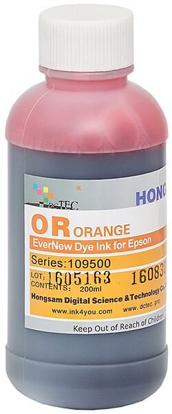 Чернила серии 109500 - Orange (оранжевый) 200 мл