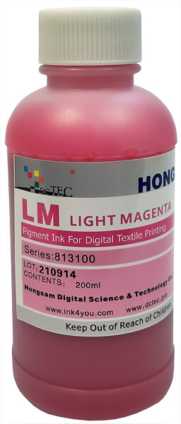 Текстильные чернила Light Magenta (светло-пурпурный) 200 мл - серия 813100
