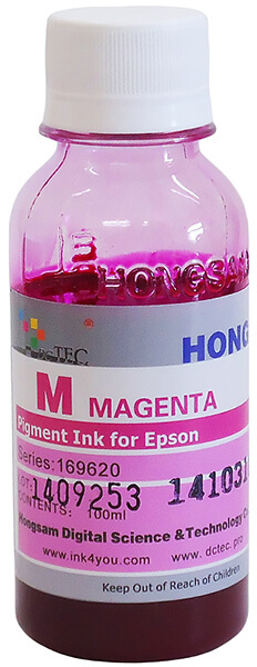 Набор пигментных чернил для Epson WorkForce  WF-7015 из 4 цветов по 100 мл