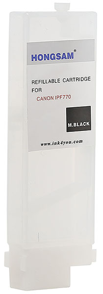 Перезаправляемый картридж для Canon imagePROGRAF iPF770 (PFi-107, PFI-207, PFI-007) 260 мл (без чипа)